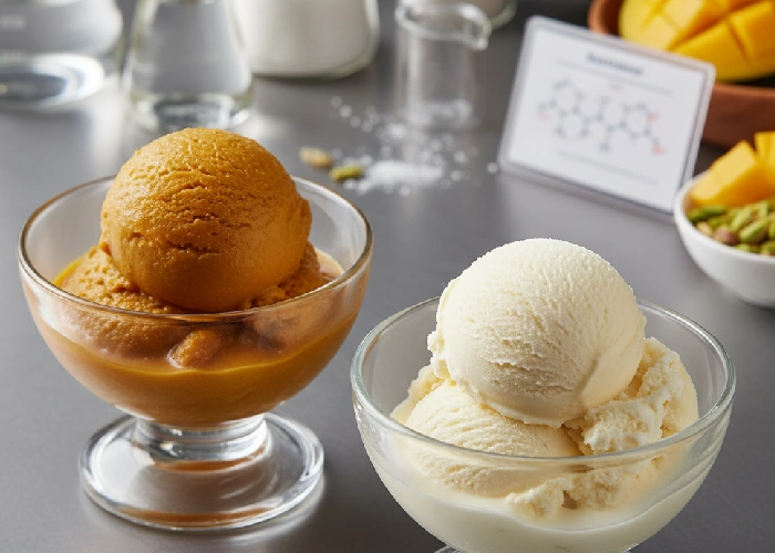 Ice cream stabilisers ensuring smooth texture and creamy consistency in premium frozen desserts and kulfis.