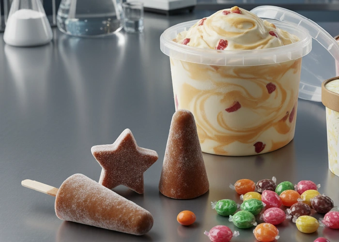 Ice cream stabilisers ensuring kulfis, candies and tubs remain smooth and creamy from factory to freezer.