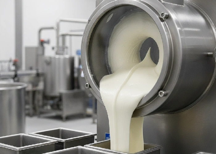 Kulfi stabilizer ensuring creamy, dense texture in traditional Indian kulfi production for large-scale manufacturers.